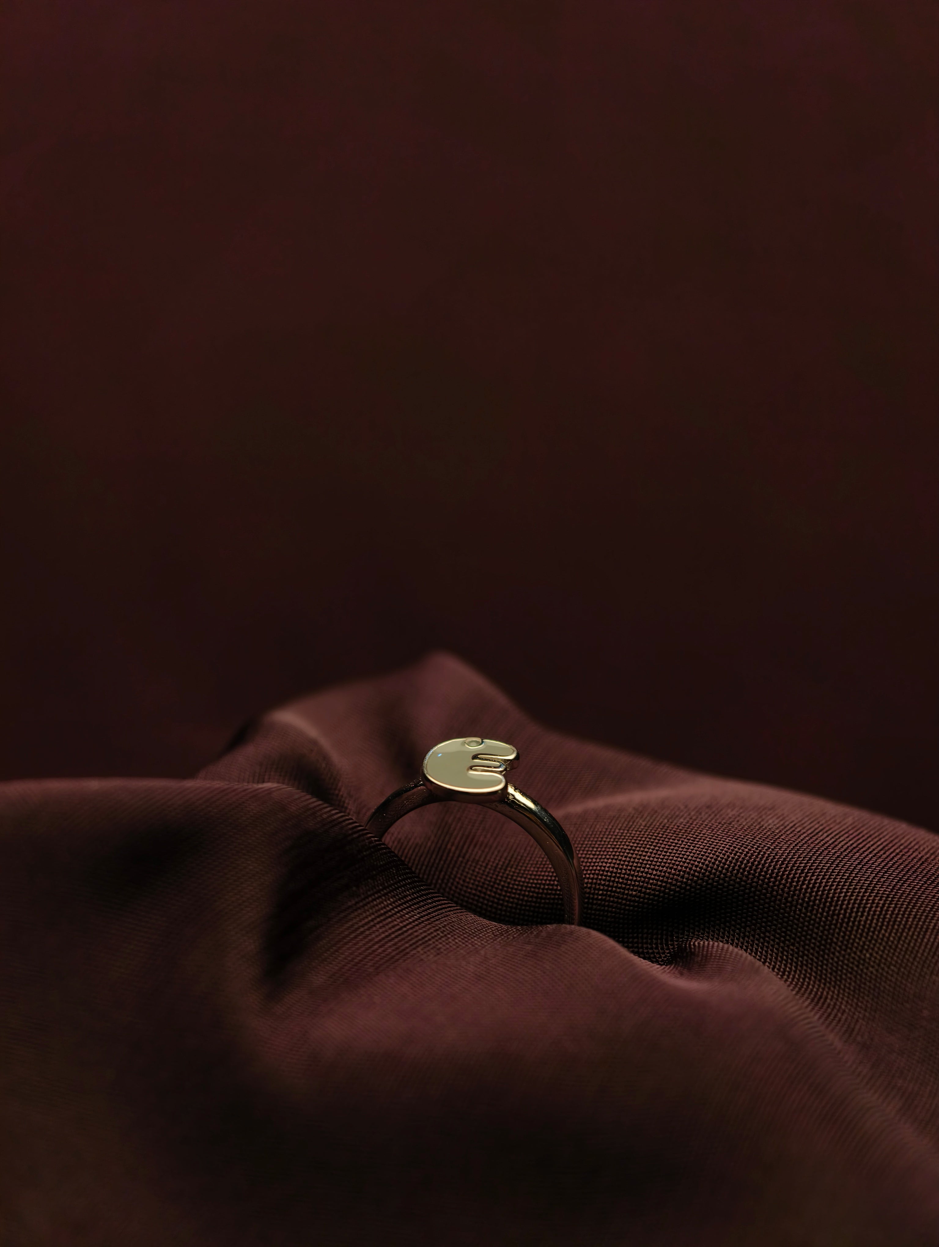 Ethereal Grey Minimalist Baby Ring