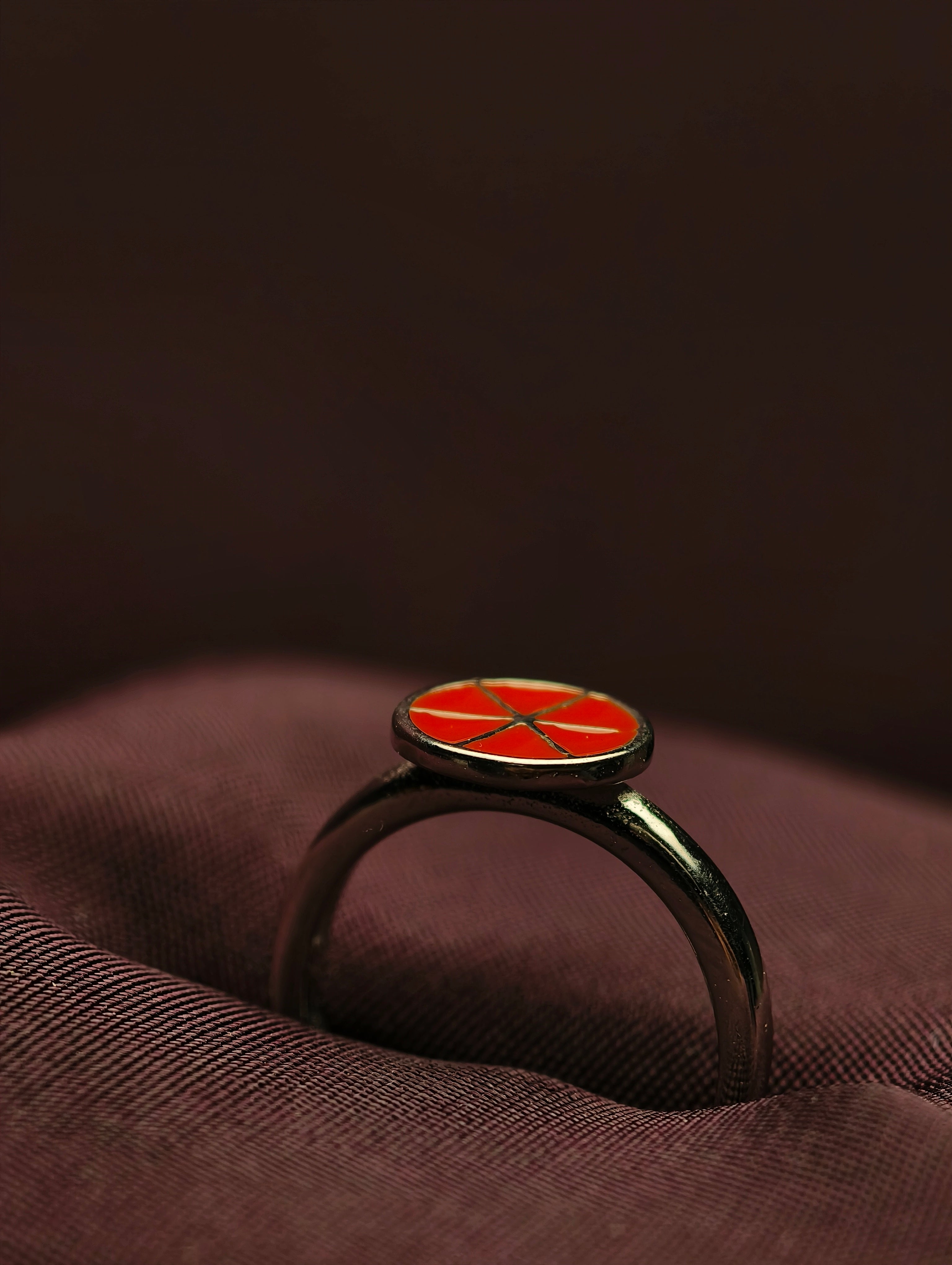 Crimson Compass Baby Ring