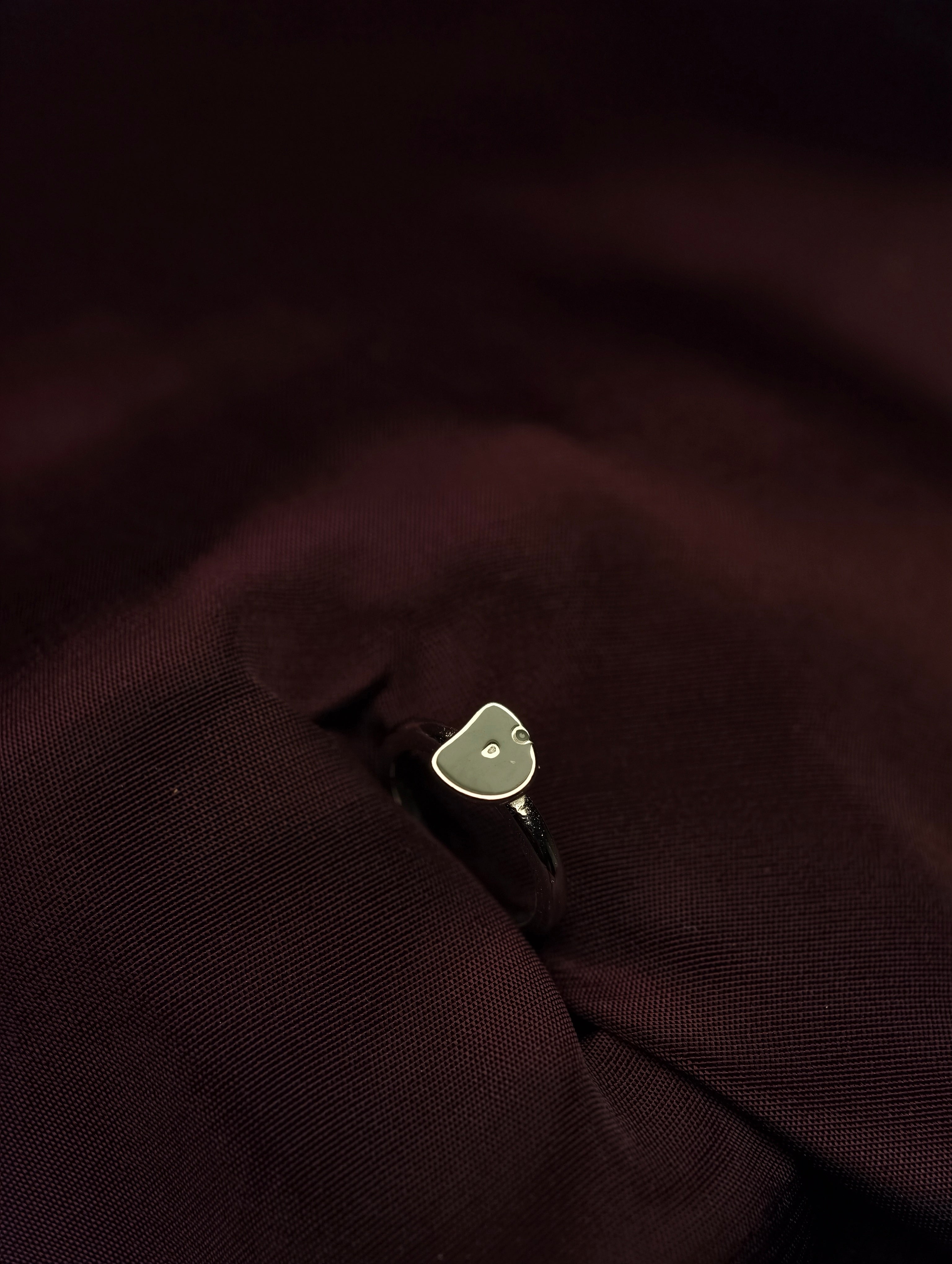 Ethereal Grey Minimalist Baby Ring