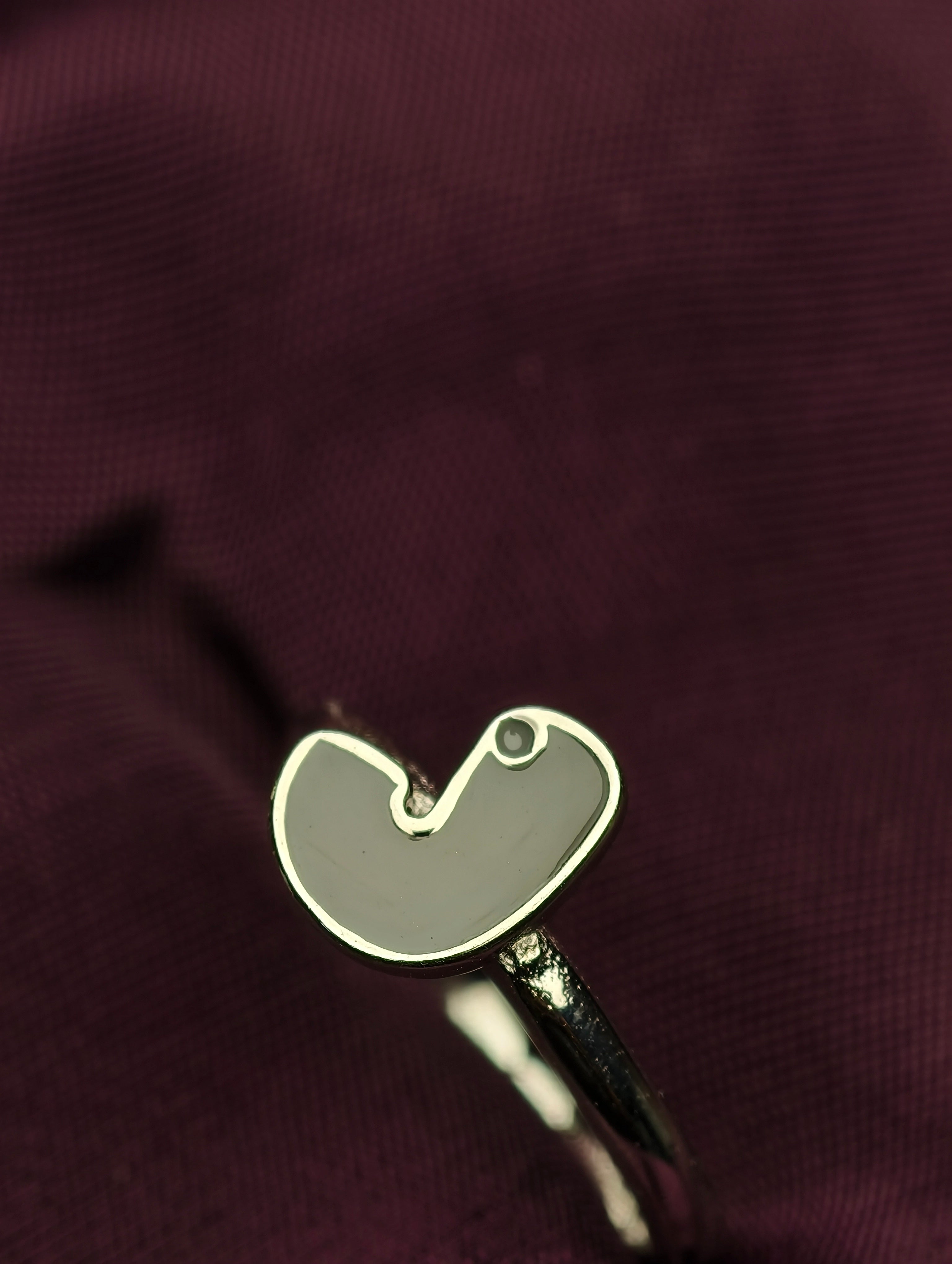 Modern Slate Heart Baby Ring