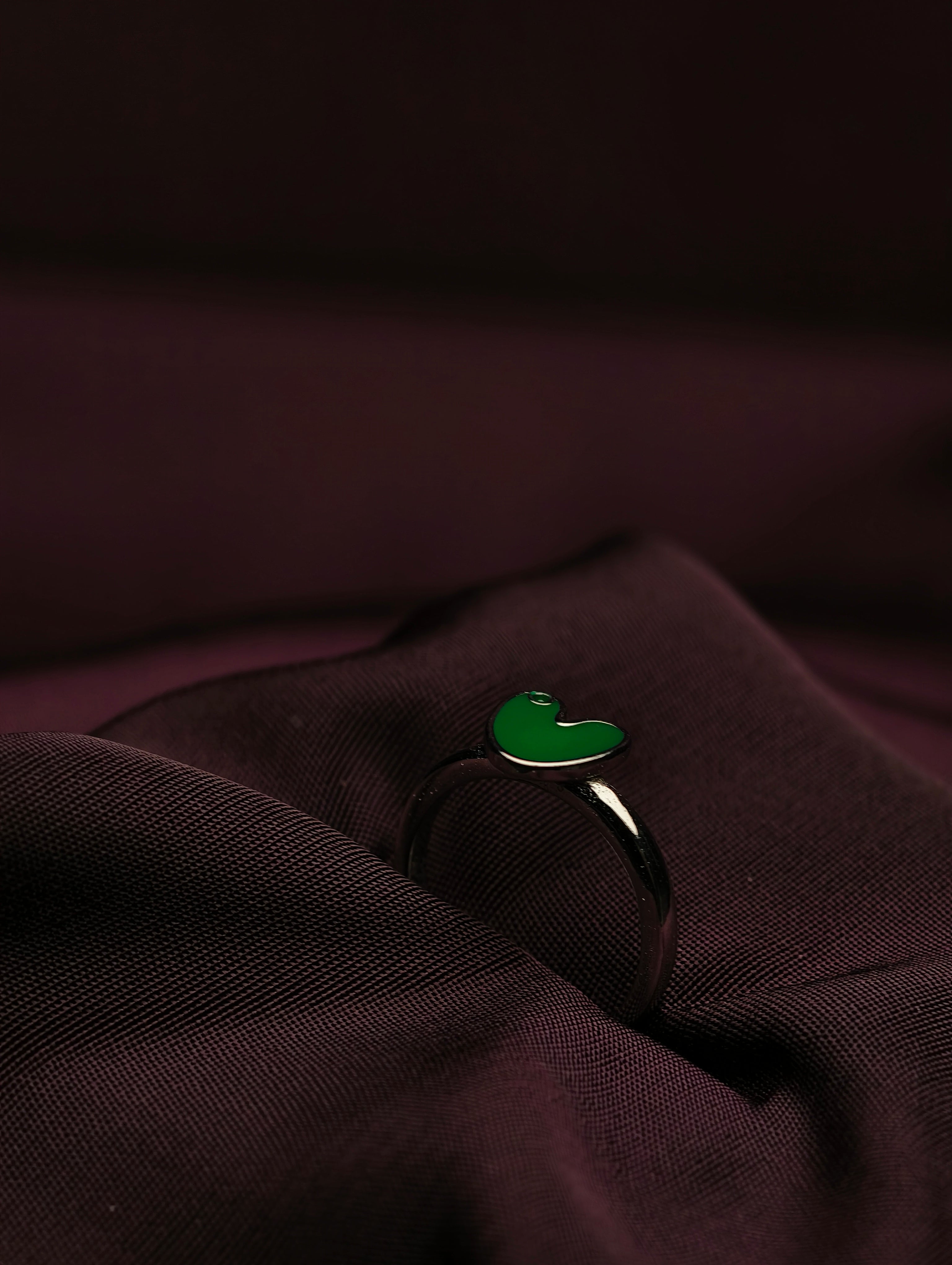 The Emerald Heart Minimalist Baby Ring