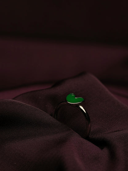 The Emerald Heart Minimalist Baby Ring