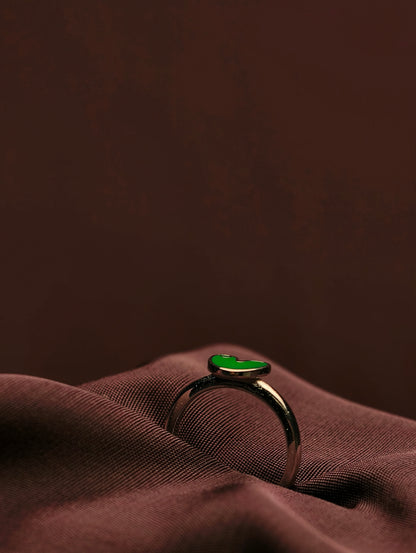 Emerald Heart Minimalist Baby Ring