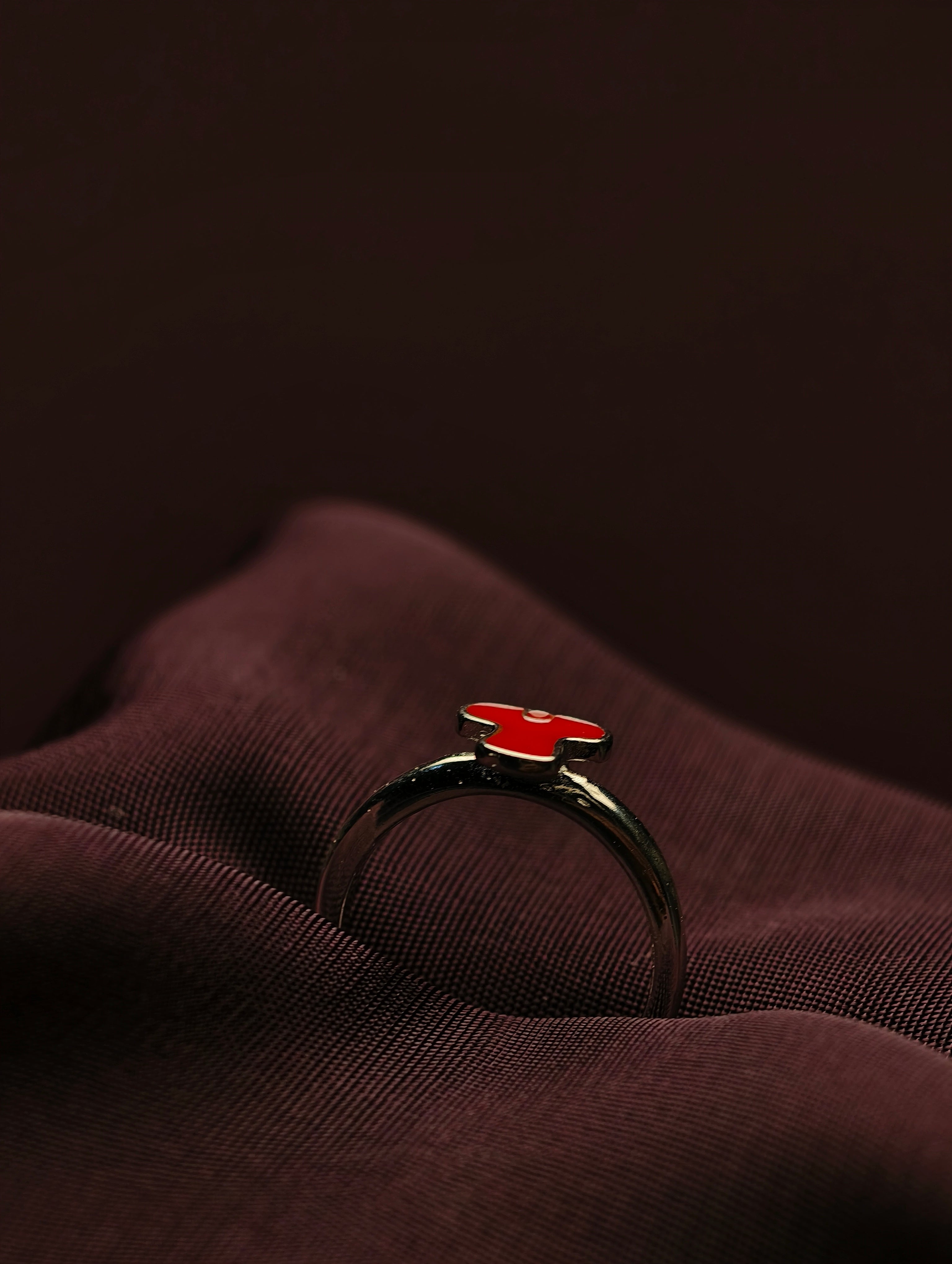Red Dress Enamel Baby Ring