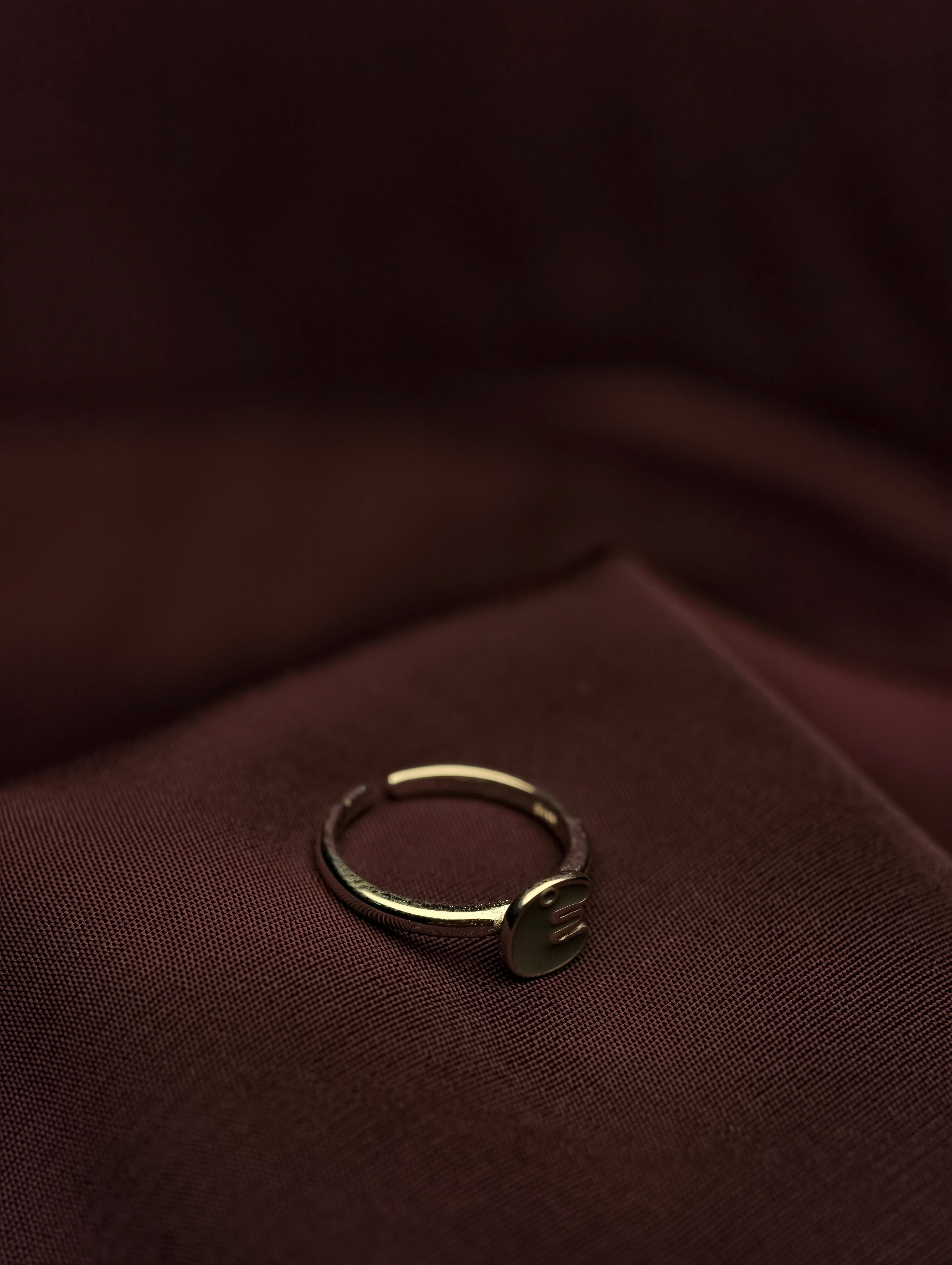 Ethereal Grey Minimalist Baby Ring