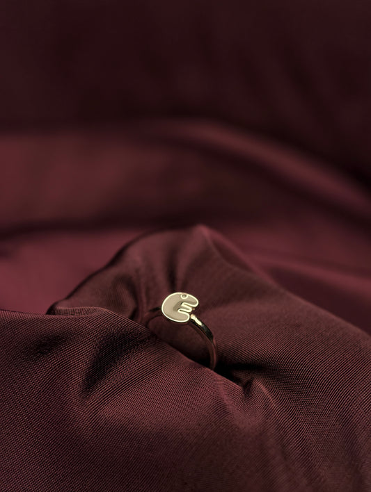 Ethereal Grey Minimalist Baby Ring