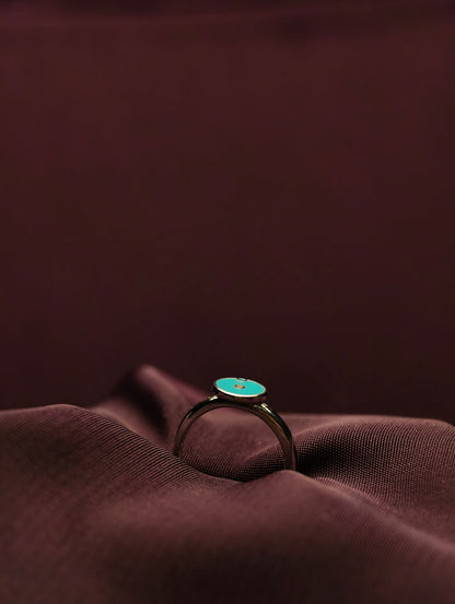 Sterling Silver Turquoise Minimalist Baby Ring