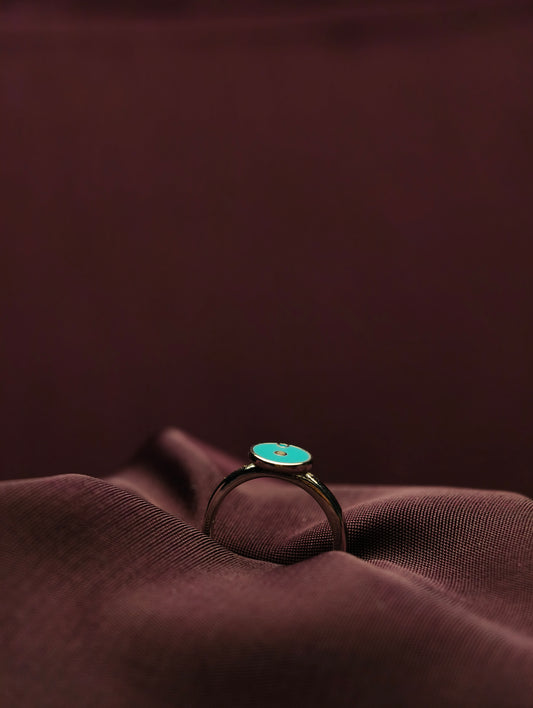Sterling Silver Turquoise Minimalist Baby Ring