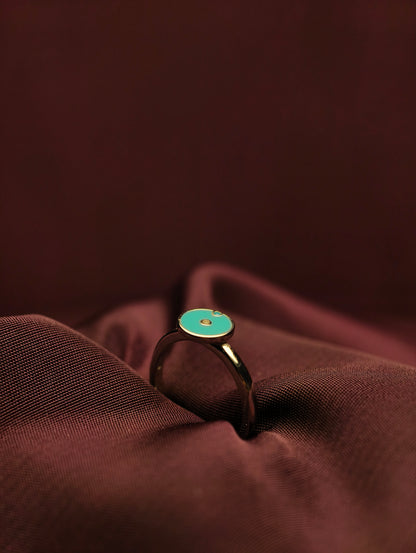 Sterling Silver Turquoise Minimalist Baby Ring