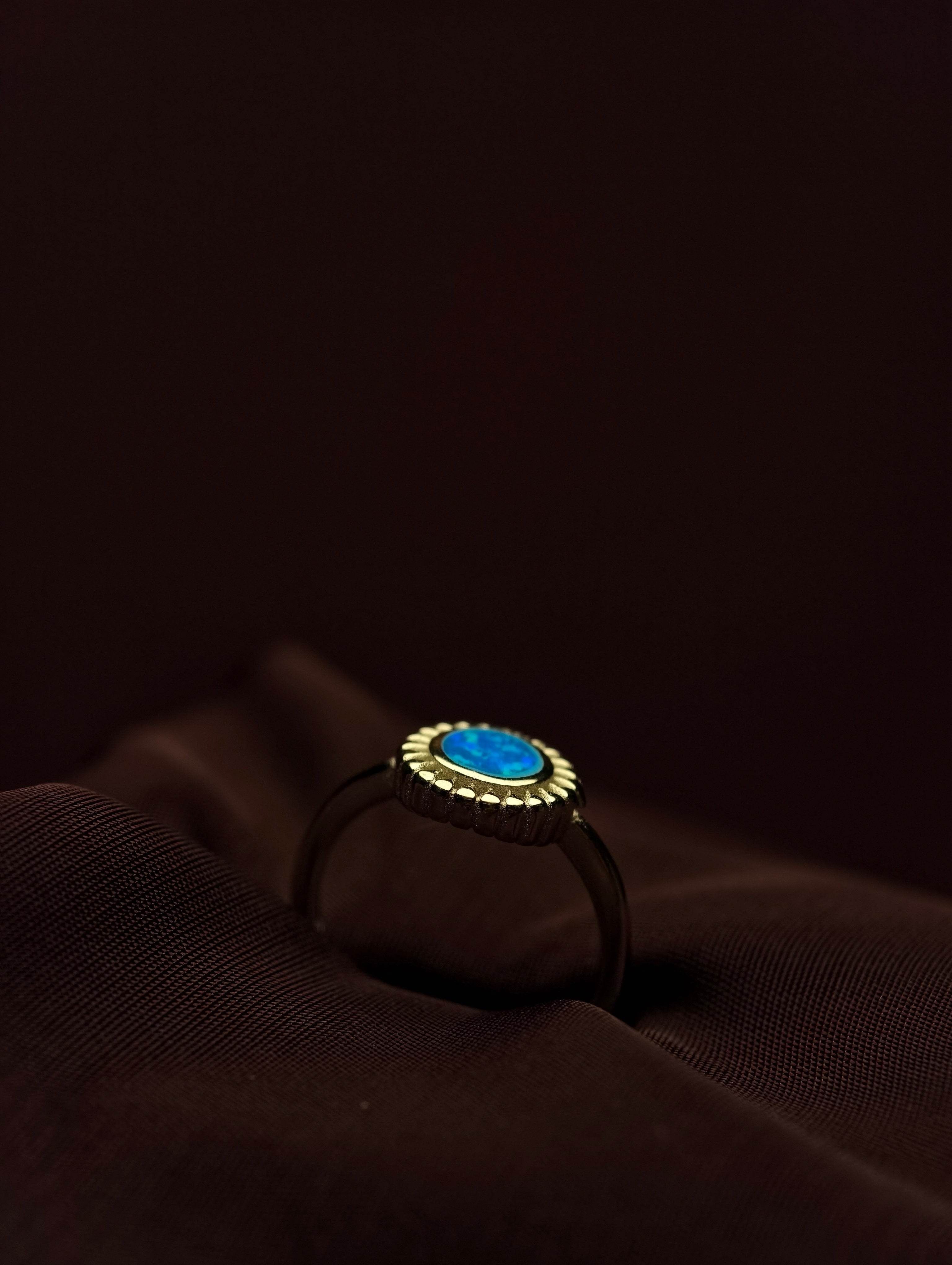 Blue Opal Ring