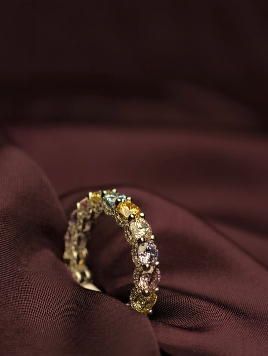 Multicolor Eternity Band