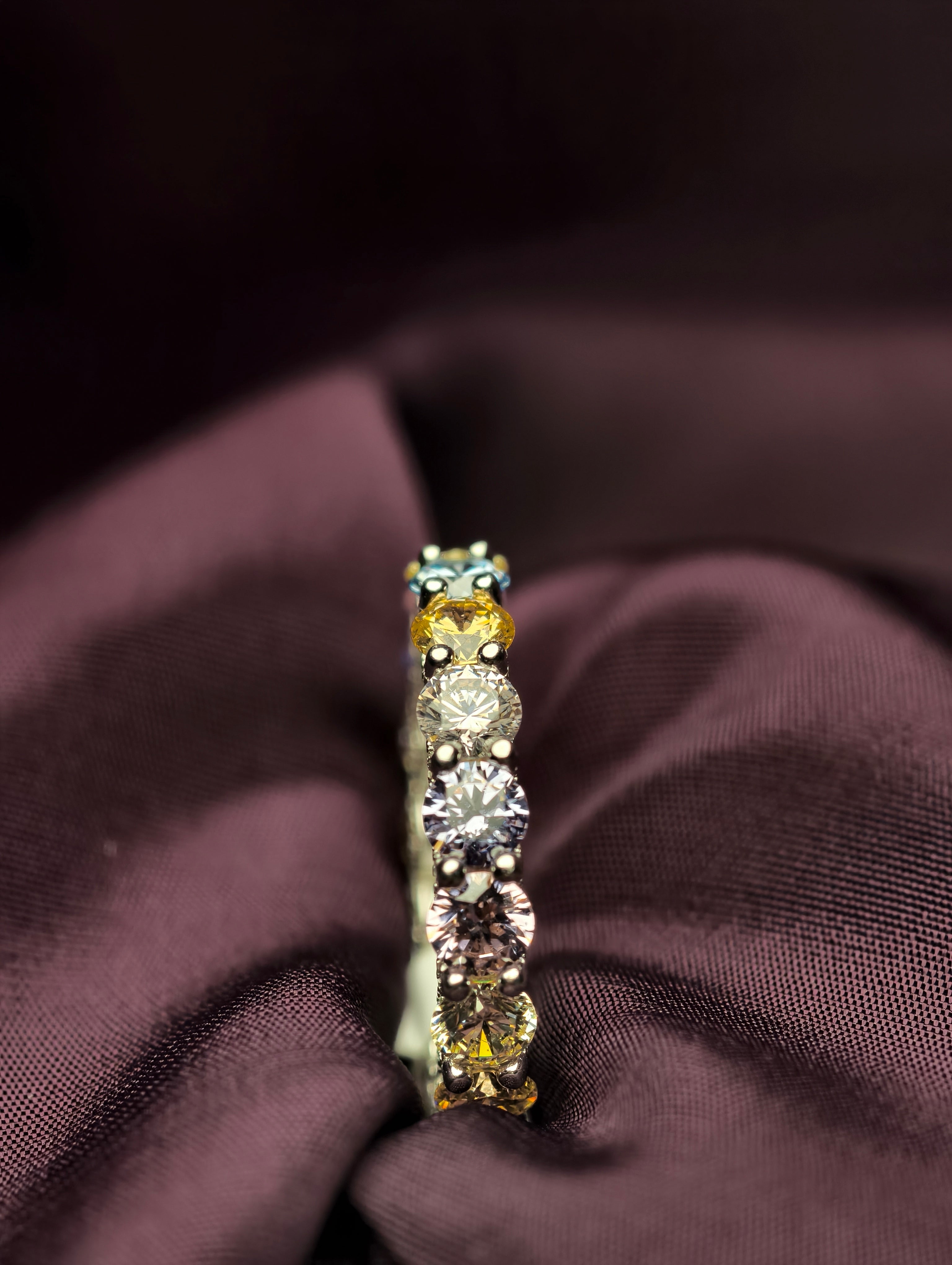 Multicolor Eternity Band