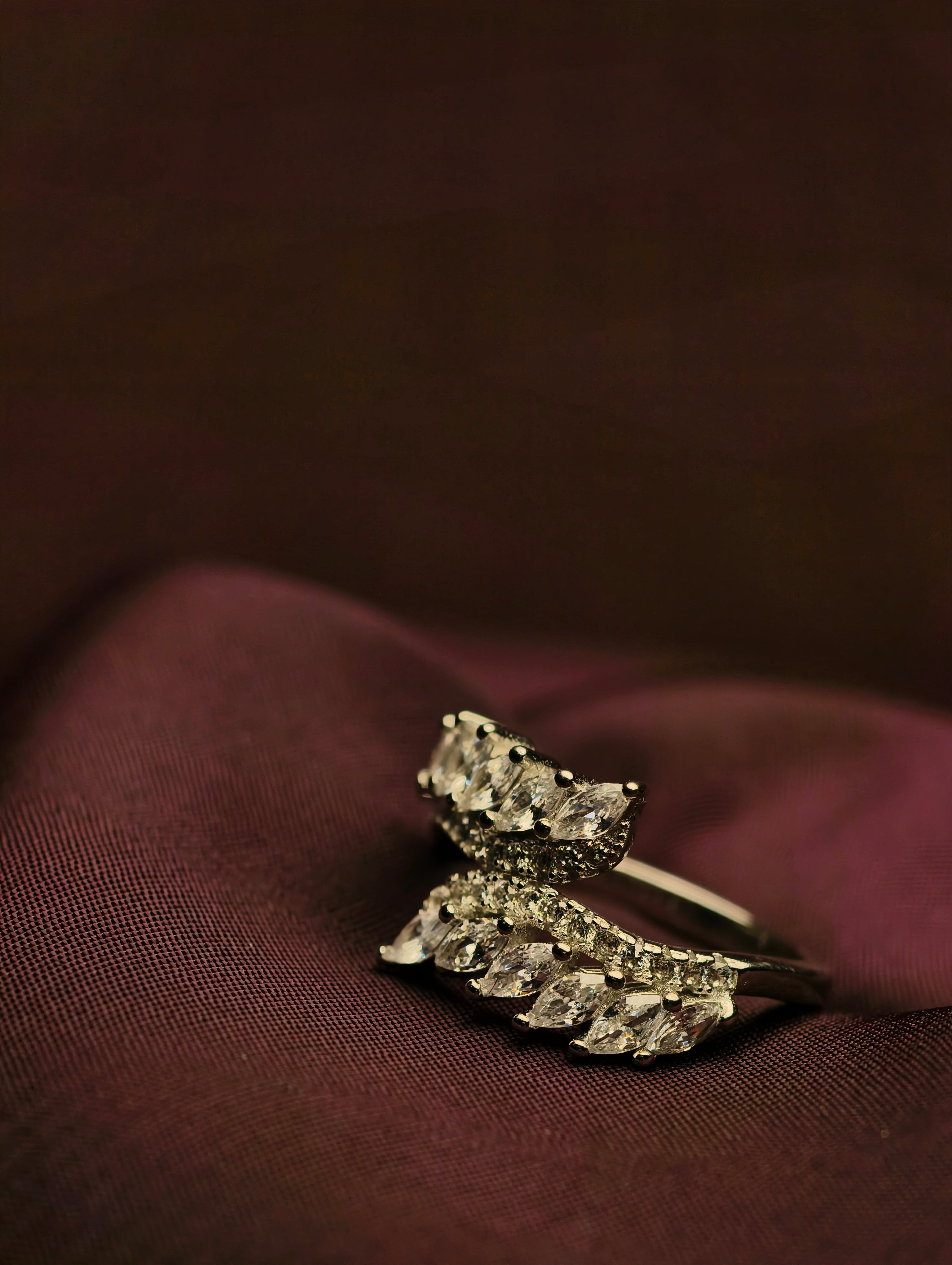 Marquise Bypass Statement Ring