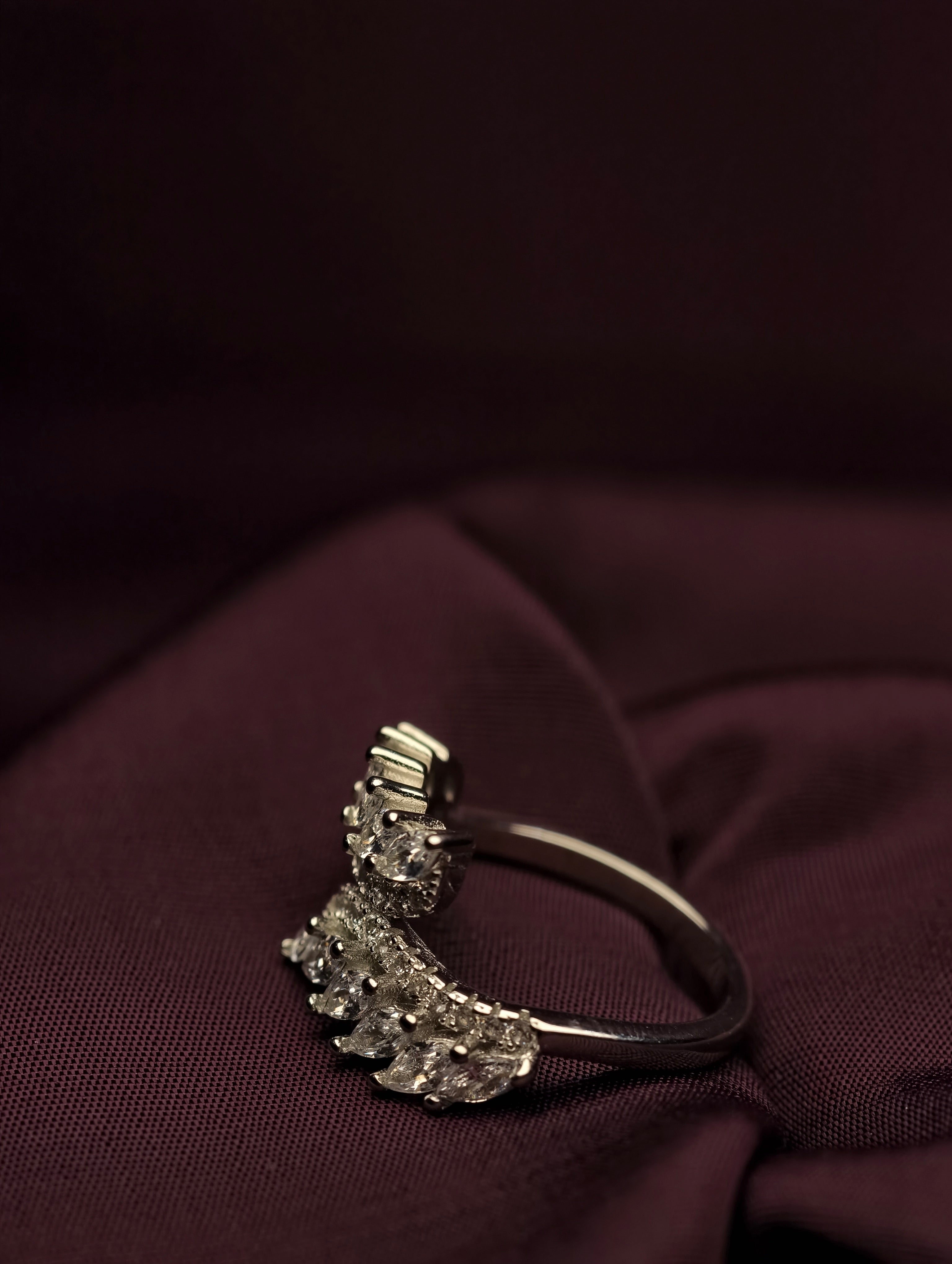 Marquise Bypass Statement Ring