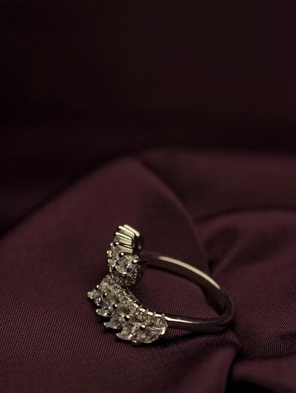 Marquise Bypass Statement Ring