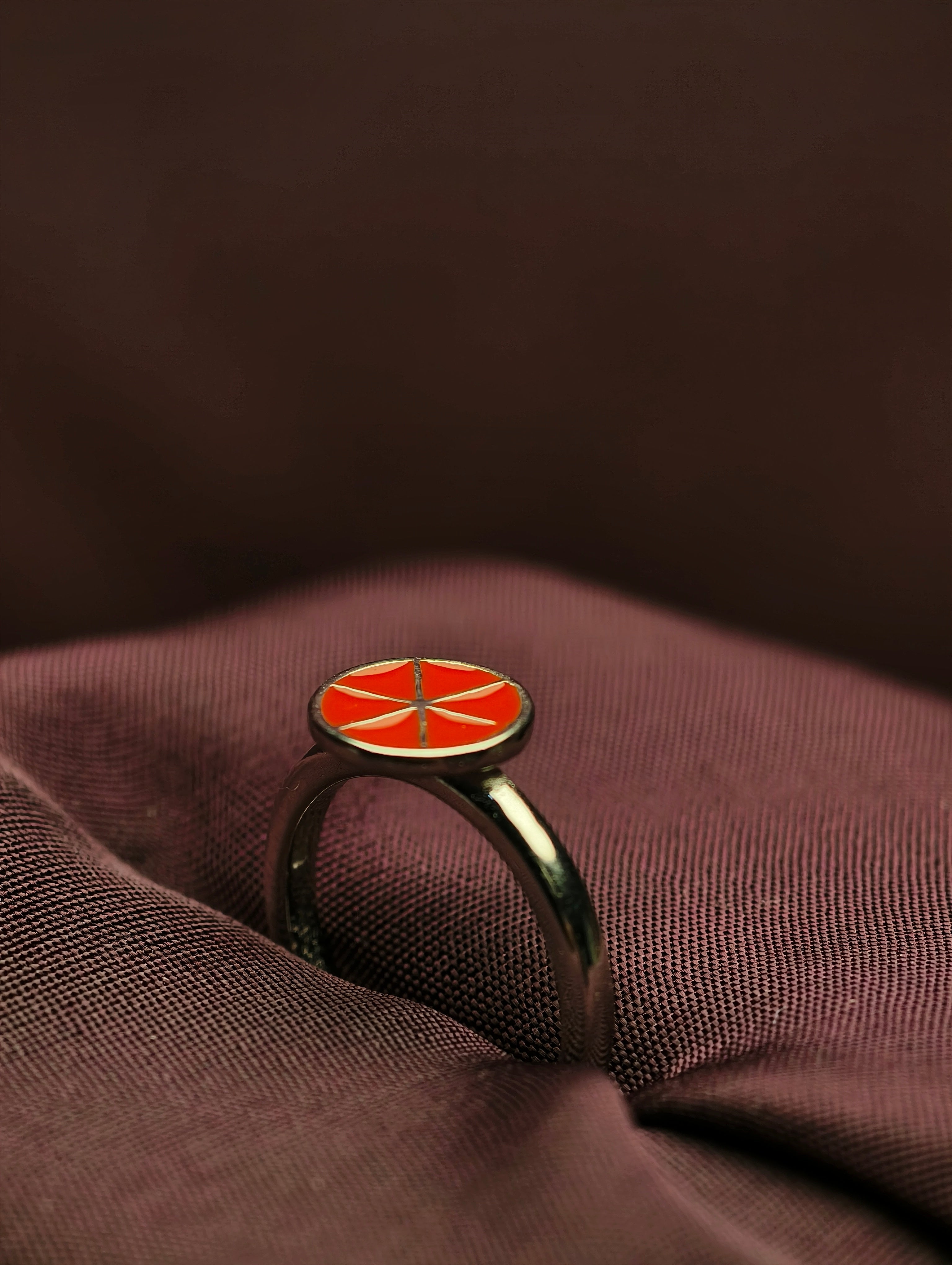 Crimson Compass Baby Ring