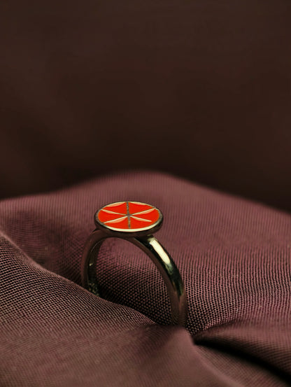 Crimson Compass Baby Ring