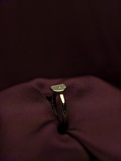 Ethereal Grey Minimalist Baby Ring