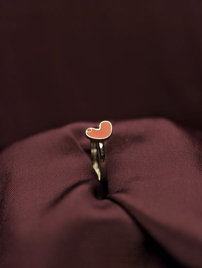 Ruby Heart Minimalist Baby Ring
