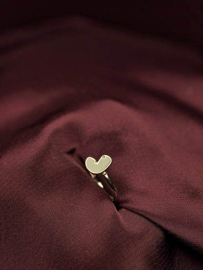 Modern Slate Heart Baby Ring