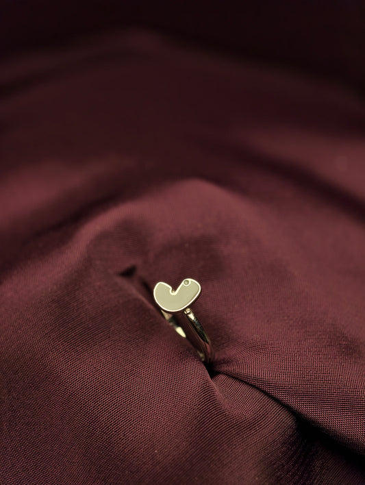 Modern Slate Heart Baby Ring