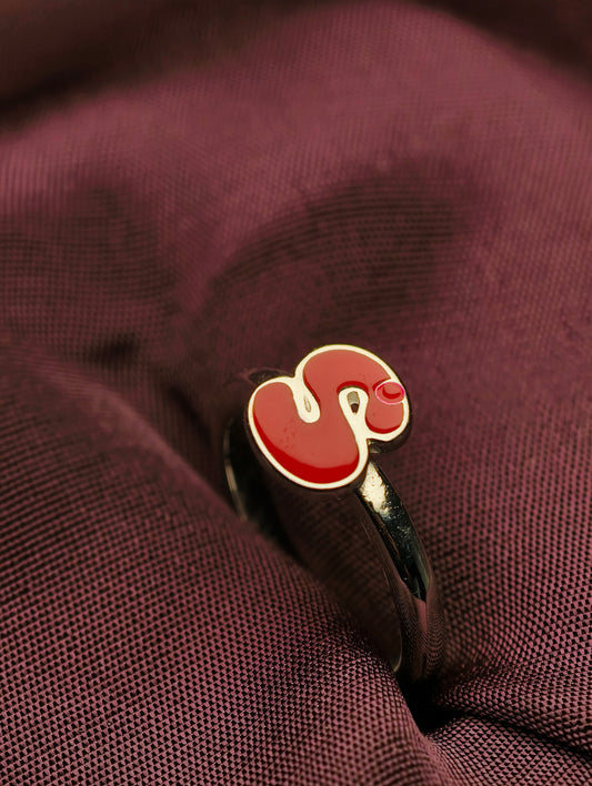 Crimson Cloud Minimalist Baby Ring