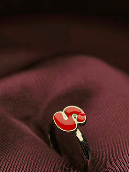 Crimson Cloud Minimalist Baby Ring